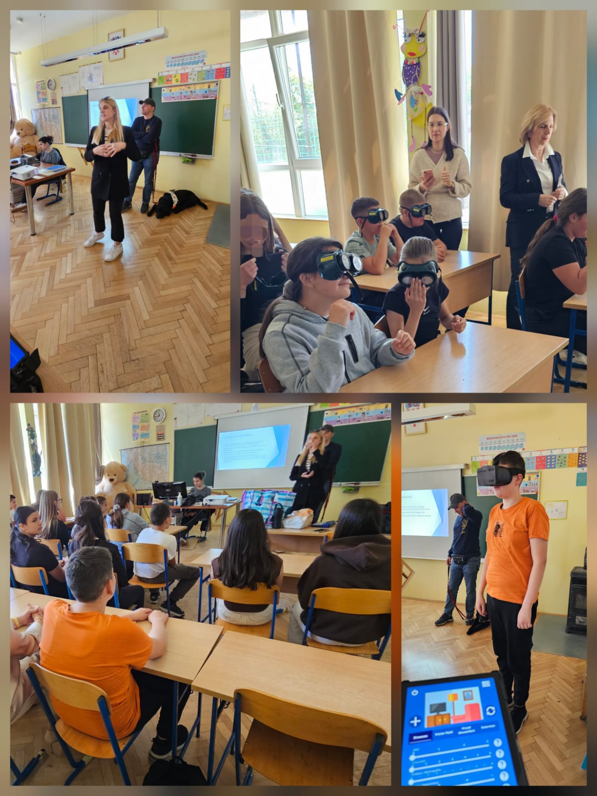 Učenici ispobavaju simulacijske naočale